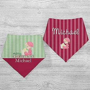 Precious Moments® Personalized Christmas Bandana Bibs-Set of 2 - 12463-BB