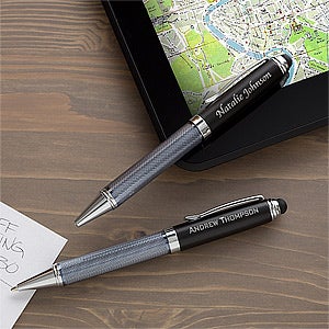 Black Stylus Personalized Ball-Point Pen - 12470