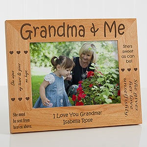 Engraved Wood Photo Frame for Grandparents - 5x7 - 1248-M