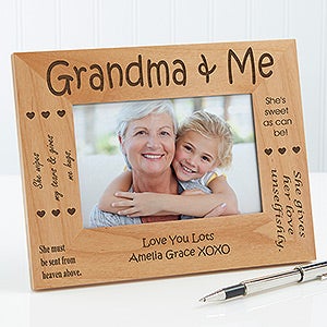 Personalized Grandparents Wood 4x6 Picture Frame - 1248-S