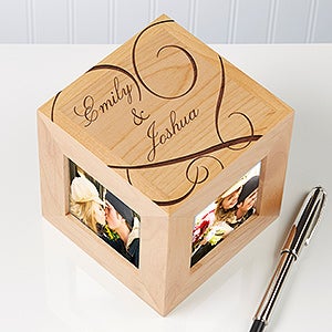 Couple In Love Engraved Photo Cube - 12519