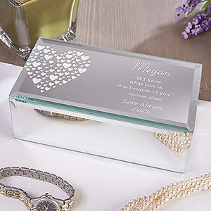 Love Is Kind Engraved Mirrored Storage Box