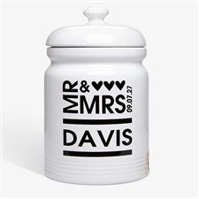 Mr. and Mrs. Personalized Cookie Jar - 12541