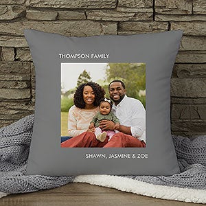 Personalized 14" Single Photo Pillow - 12552-1S