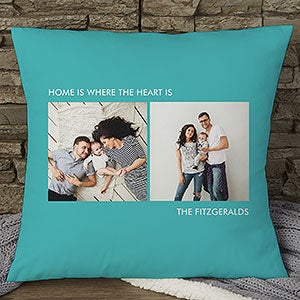 Personalized 18-inch Velvet Pillow - Two Photo - 12552-2LV