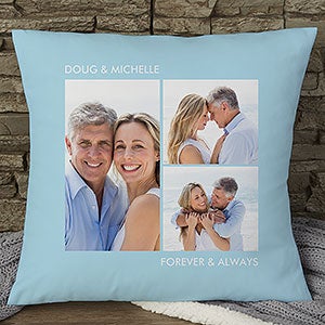 Personalized 18-inch Velvet Pillow - Three Photo - 12552-3LV