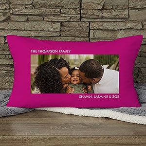 Personalized Photo Lumbar Throw Pillow - 12552-1LB