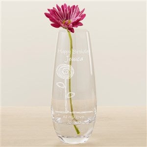 Birthday Blooms Personalized Bud Vase - 12585