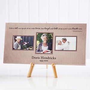 A Wonderful Life Memorial Photo Canvas Print-3 Photos- 5½ x 11 - 12638-3