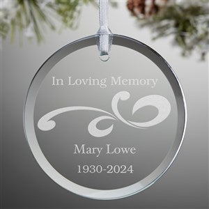Lovely Memories Personalized Memorial Glass Ornament - 12641