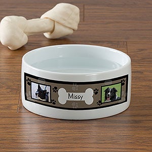 Personalized Photo Dog Bowls - Throw Me A Bone - Small - 12717-S