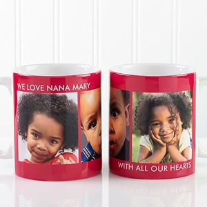 Personalized Photo Coffee Mugs - Picture Perfect 3 Photo Collage - 12730-S3