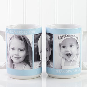 Large Personalized Photo Coffee Mugs - Picture Perfect 3 Photo Collage - 12730-L3