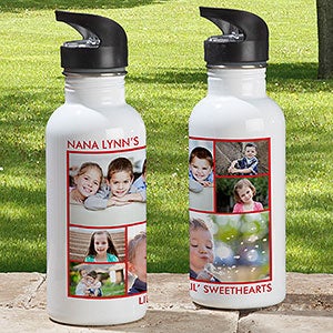 Personalized Picture Collage Water Bottle - 6 Photos - 12732-6N