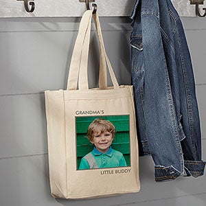 Personalized 1 Photo Canvas Tote Bag - Small - 12734-1S