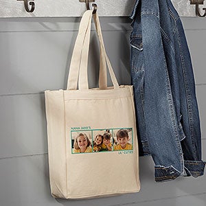 Personalized 3 Photo Canvas Tote Bag - Small - 12734-3S