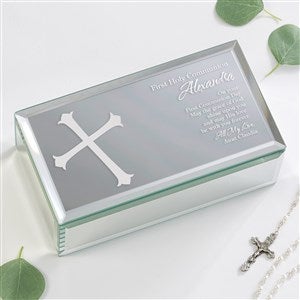First Communion Blessing Engraved Mirrored Storage Box - Small - 12753