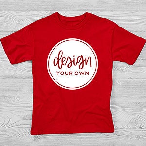 Design Your Own Custom Kids T-Shirts - Red - 12773-YT-R