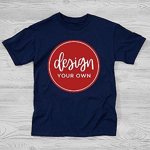 Create Your Own Custom Kids T-Shirt - Navy Blue - 12773-YT-N