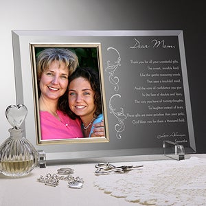 Dear Mom Poem Personalized Glass Frame - 12792