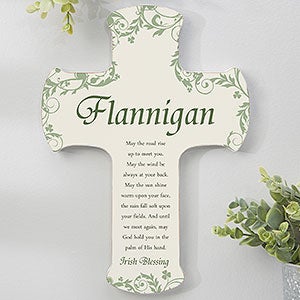 Traditional Irish Blessing Personalized Cross - 8x12 - 12794