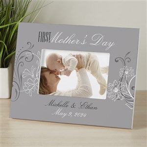 Her First Mothers Day Personalized 4x6 Photo Frame Horizontal - 12875
