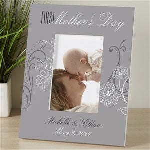 Her First Mothers Day Personalized 4x6 Photo Frame Vertical - 12875-V