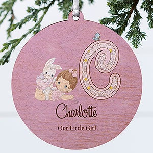 Precious Moments Personalized Baby Ornament - Wood - 12929-W