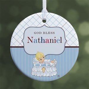 Precious Moments Personalized Christening Ornament - Glossy - 12931-P