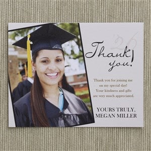 Refined Graduate Custom Thank You Cards - 12963