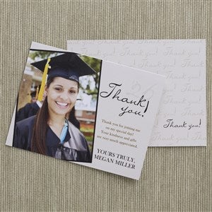 Personalized Graduation Thank You Cards - Refined Graduate Personalized Graduation Thank You Cards - Refined Graduate