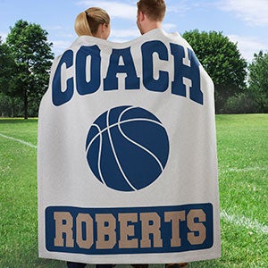Sports Coach Blankets Personalized 50x60 Sweatshirt Blanket - 12974-SW