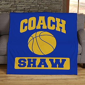 Coachs 15 Sports Personalized 60x80 Plush Fleece Blanket - 12974-FL