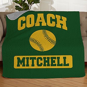 Coachs 15 Sports Personalized 50x60 Quilted Blanket - 12974-Q