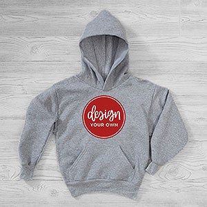 Create Your Own Custom Kids Hooded Sweatshirt - Grey - 12993-G