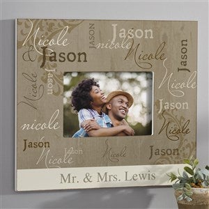 Loving Couple Personalized 5x7 Wall Frame - Horizontal - 13021-WH