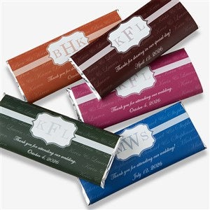 Wedding Monogram Personalized Candy Bar Wrappers - 13029
