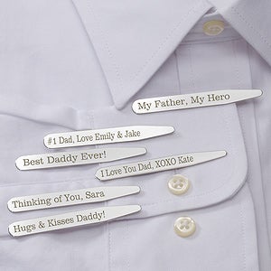 For Dad Personalized Collar Stays- Set of 3 - 13065