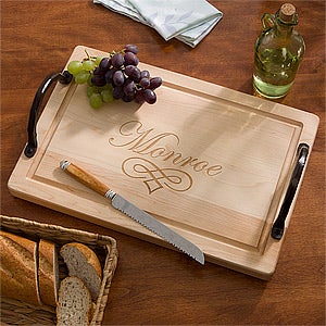 Maple Leaf Personalized 18 Cutting Board-Handles - 13070D-H