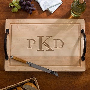 Personalized 18" Maple Cutting Board - Raised Monogram - 13070D-H-R
