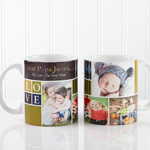Personalized Photo Fun For Him Coffee Mugs - Four Pictures - 13075-S