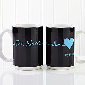 Large Personalized Doctor Coffee Mugs - Heart of Caring - 13099-L