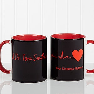 The Heart of Caring Personalized Coffee Mug 11oz.- Red - 13099-R