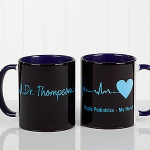 The Heart of Caring Personalized Coffee Mug 11oz.- Blue - 13099-BL