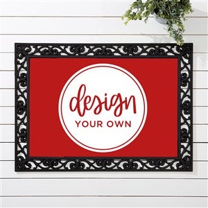 Design Your Own Personalized 18x27 Doormat - Burgundy - 13289-Red