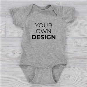 Design Your Own Personalized Baby Bodysuit - Gray - 13327-G