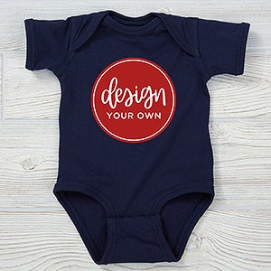 Design Your Own Personalized Baby Bodysuit - Navy Blue - 13327-N
