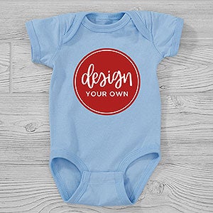 Design Your Own Personalized Baby Bodysuit - Light Blue - 13327-LB