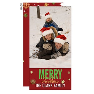Personalized Photo Postcard Christmas Cards Seasons Greetings - Single Picture - 13333-1