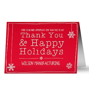 Business Thank You Holiday Card - Premium - 13360-P